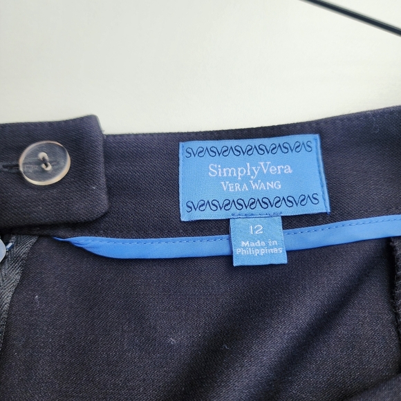 Simply Vera Wang Distinctive Black Womens Skirt Pleated Sarin Hem Size 12 - Picture 6 of 10